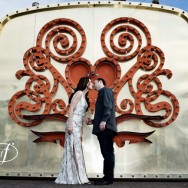 Neon Boneyard engagement photography